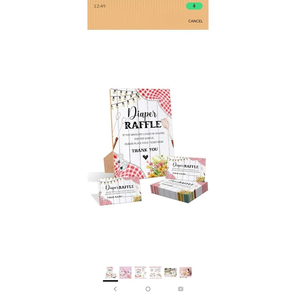 BBQ Baby Shower Table Sign, Cards and Gifts Sign Diaper Raffle